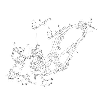 Telaio Piaggio MP3 300 HPE/300 HPE Sport ABS Euro 5 2020-2022