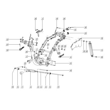 Frame body assy Kymco Filly 50 E5+