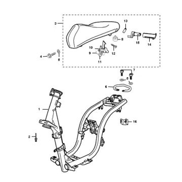 Telaio Peugeot Ludix one a 2 tempi