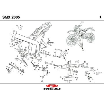 Telaio Rieju SMX blu 2004 2 tempi