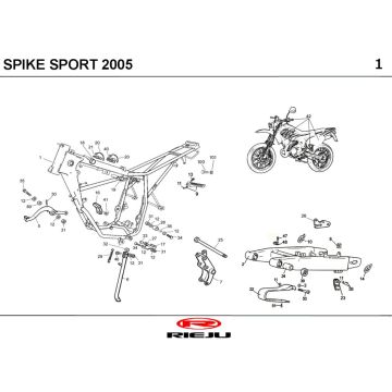 Telaio Rieju Spike giallo 2007 2 tempi