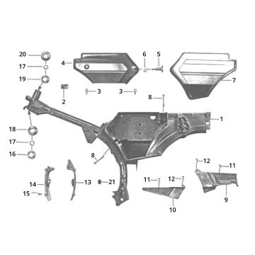 Telaio Zundapp C50 Sport 517-21LA