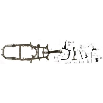 Parti del telaio blu China Touring