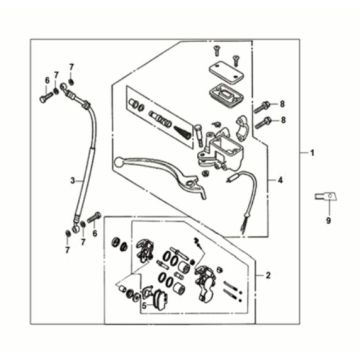 Front Brake Master Cylinder Sym Orbit III 125I E5