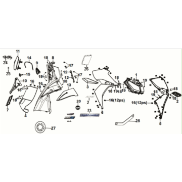 Front cover - inner box Sym Jet 14 125I LC E5 2021-2024 BROWN (BR-497U)