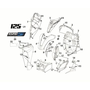 Front cover Sym Symphony ST 125i LC E5 METALLIC LIGHT BROWN (BK-7C)