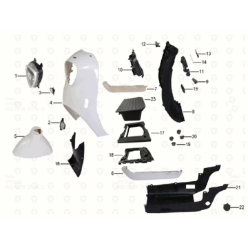 Parti anteriori/pedana Yadea M6L