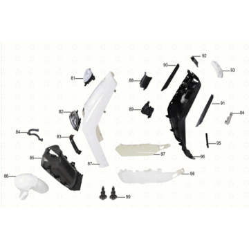 Parete/pannello antivento anteriore Yadea G5