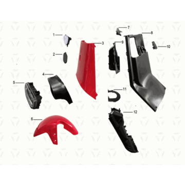 Parete/pannello antivento anteriore Yadea Y1S