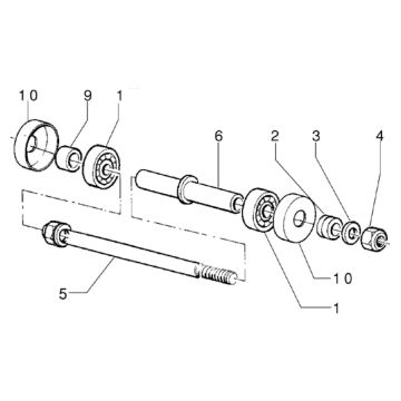Asse anteriore - Cuscinetti ruota anteriore (versione con freno a disco) Piaggio Zip RST 50 2 tempi AC