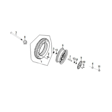 Ruota anteriore Sym E-Fiddle
