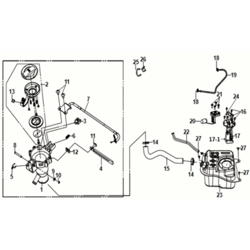 Serbatoio carburante Sym Orbit III 50 E5