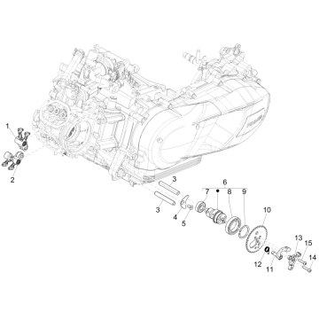 Albero a camme - Pignone albero a camme - Piaggio Medley 150 IE ABS Euro 4 2016-2020