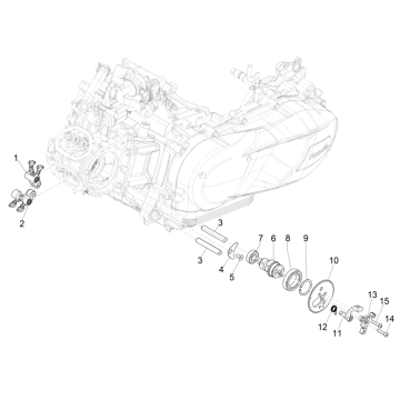 Albero a camme - Pignone albero a camme - Bilancieri Vespa GTS 125 ie ABS Euro 5 2021