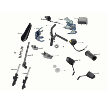 Manubrio/forcella anteriore Yadea C1S