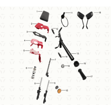 Manubrio/forcella anteriore Yadea Y1S