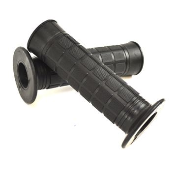 Impugnature corte nere con motivo a blocchi per ciclomotori