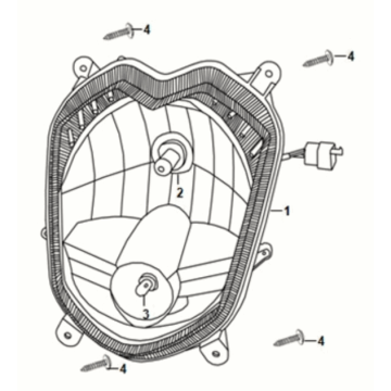 Fanale anteriore Sym Orbit III 50 E5