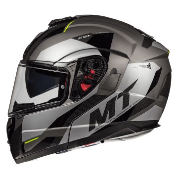 Sistema casco MT Atom Transcend SV grigio lucido/opaco