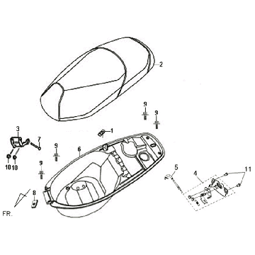 Scatola porta casco Sym Symphony SR (BK5560) nera