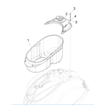 Scatola porta casco Vespa GTS 125 IE ABS Euro 4 2019