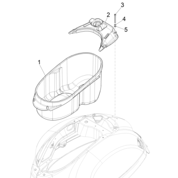 Scatola porta casco Vespa GTS 125 IE ABS Euro 5 2021