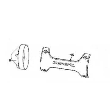 Paracalore di scarico generico Roc 50 a 2 tempi 2010 argento