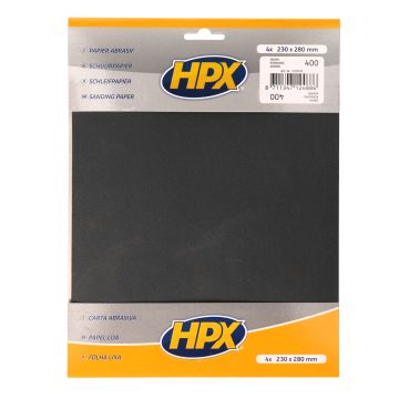 Carta vetrata a grana 400 (4 fogli 230x280 mm)