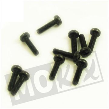 Vite metallica M5x20mm a croce nera 10 pezzi