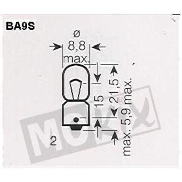 Lampadina BA9S 6V3W