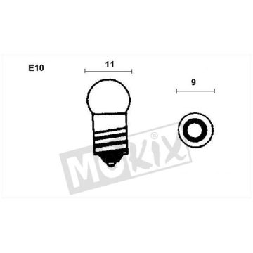 Lampadina 6 Volt/4 Watt E10