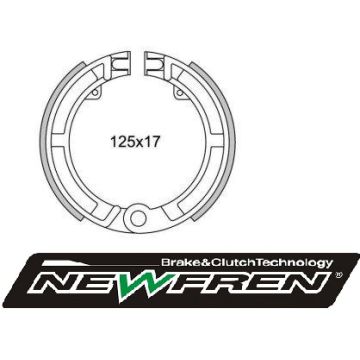 Set di freni Nuovo Fren-Vespa diametro = 125x17mm-8/9/10 pollici 1 foro per punto di ancoraggio PK50/APE/Vespa Smallframe V50/V90/SS90/PV125/ET3/Wideframe V1T a V15T/V30T-V33T/VM/VN/VL/VB/VNA/VNB/VBA/VBB/Super GF0162