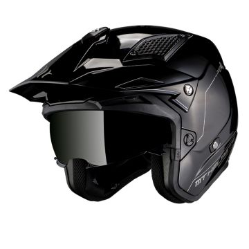Casco Jet/trail MT District S SV nero lucido
