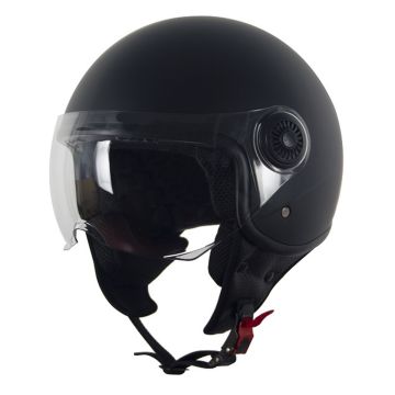 Casco jet Vito Loreto nero opaco