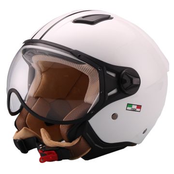 Casco Vito Moda bianco lucido