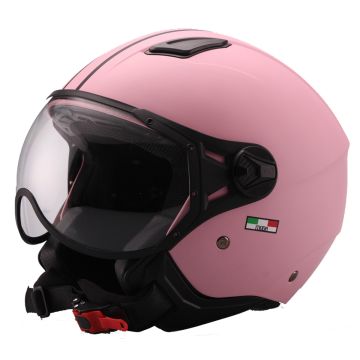 Casco jet Vito Moda rosa opaco