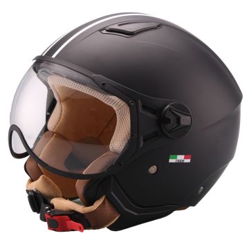 Casco jet Vito Moda nero opaco