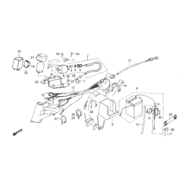 Cablaggio Honda MT50