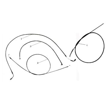 Cavo del freno - Cavo dell'acceleratore - Cavo tachimetro China Touring blu