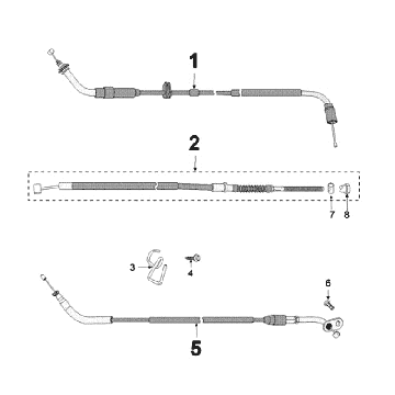 Cavi Peugeot New Vivacity 4 tempi blu