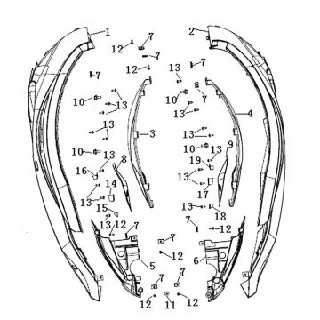 Cappe - Placcatura posteriore Generic Roc 50 2 tempi 2010 argento
