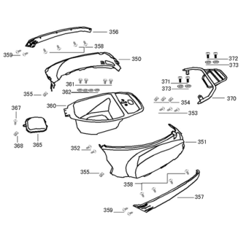 Carene posteriore Rover GT 125 4T AC argento