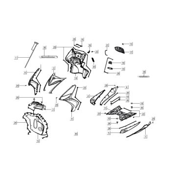 Cappe - Placcatura Kymco Agility 16'+ 50i 4 tempi Euro 4 blu opaco
