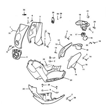 Cofani - Peugeot Ludix one con placcatura a 2 tempi