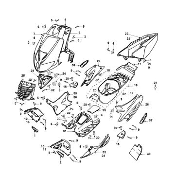 Cofani - Placcatura Peugeot Speedfight 2 50 2 tempi AC Euro2