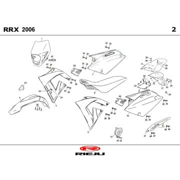 Cappe - Placcatura Rieju RRX nero 2009 2 tempi