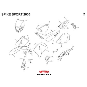 Cappe - Placcatura Rieju Spike giallo 2007 2 tempi