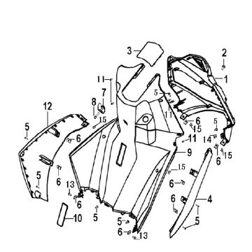 Cappucci - Placcatura anteriore Generic Xor 50 2 tempi 2009 nero