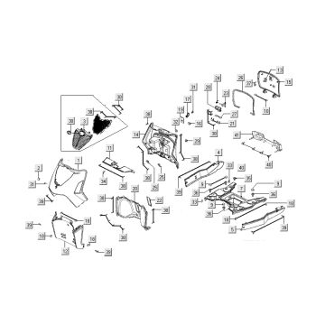 Cappucci - Placcatura frontale Kymco People S 50 4 tempi blu cristallo