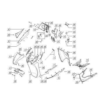 Carene anteriore Kymco People One 125i 4T AC